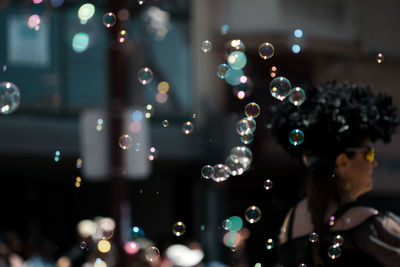Defocused lights at night