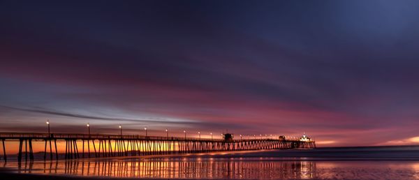 Scenic view of sea against sky at sunset