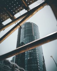 Low angle view of modern buildings against sky