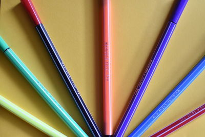 Full frame shot of multi colored pencils