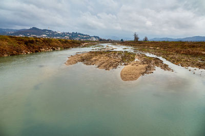 Guà river expansion basin, parkland area on the border between trissino and tezze di arzignano,