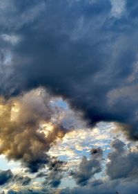 Low angle view of storm clouds in sky