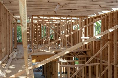 Interior of building under construction