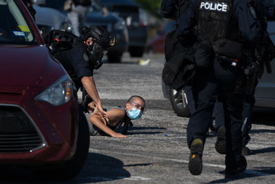 Group of people on road