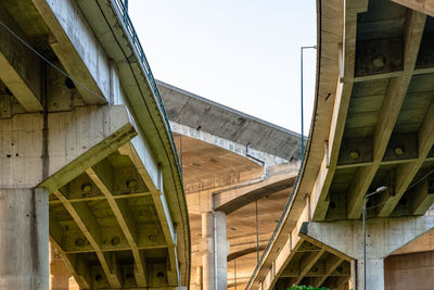 Low angle view of bridge against sky