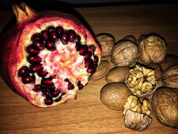 Close-up of fruits on table