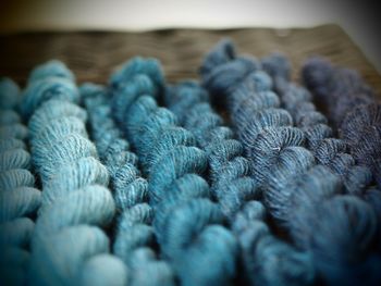 Full frame shot of blue wool