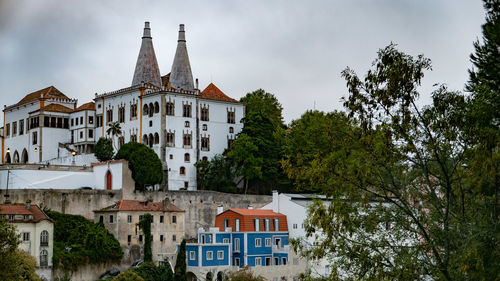 Low angle view of buildings against sky