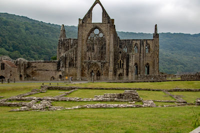 Old ruins of temple against sky