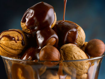 Close-up of chocolate in container