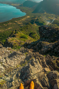 High angle view of land