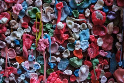 Full frame shot of gum wall