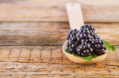 High angle view of fruit on table