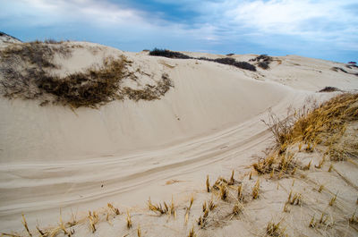 Scenic view of desert against sky