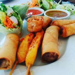 Close-up of vegetables in plate