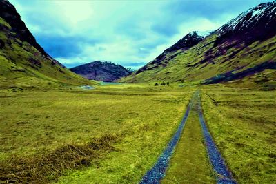 Scenic view of landscape against sky