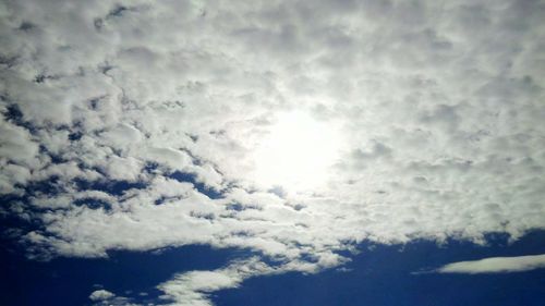 Low angle view of clouds in sky