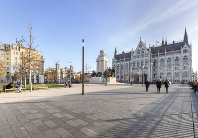 István tisza monument, at the hungarian parliament building, budapest, hungary