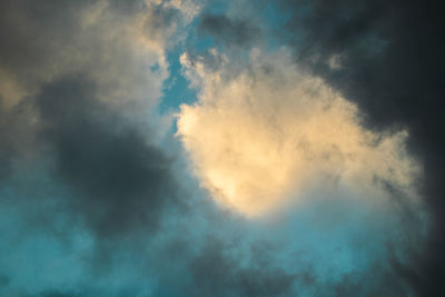 Low angle view of storm clouds in sky