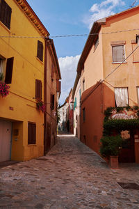 Buildings in town. santarcangelo di romagna, emilia-romagna, italien