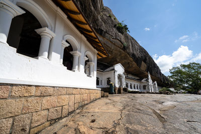 Low angle view of historical building against sky