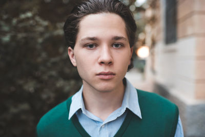 Close-up portrait of young man