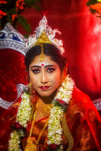 Portrait of young woman