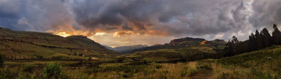 Panoramic view of landscape against sky