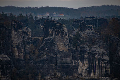 Panoramic view of rock formations