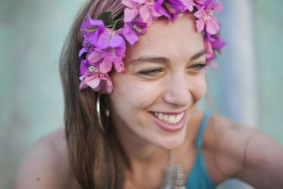 Portrait of a beautiful laughing young woman