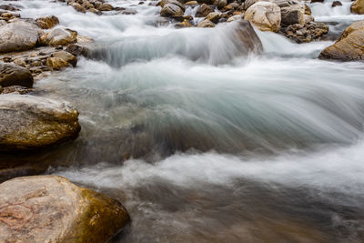 Scenic view of waterfall