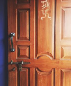 Close-up of closed door