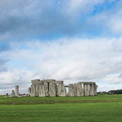 Built structure on cliff against sky