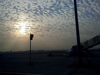 View of street light against sky at night