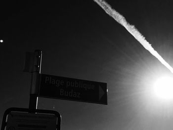 Low angle view of road sign