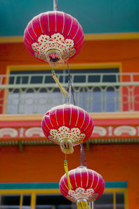 Low angle view of lanterns