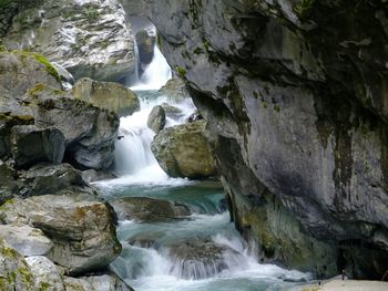 Scenic view of waterfall