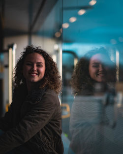 Portrait of smiling young woman