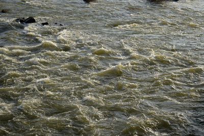 High angle view of sea