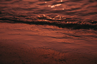 Full frame shot of sea during sunset