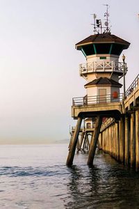 Pier on sea against sky