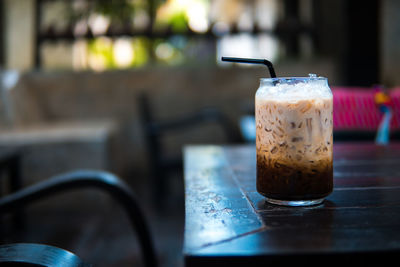 Close-up of drink on table