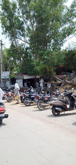 Cars on street in city