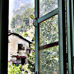 House seen through window