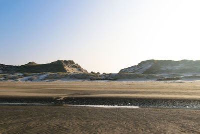 Scenic view of landscape against clear sky