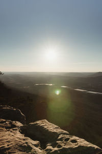 Scenic view of landscape against clear sky