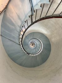 Low angle view of spiral staircase