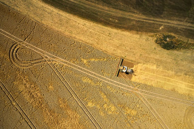 Tractor on agricultural field