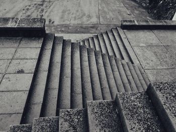 High angle view of steps