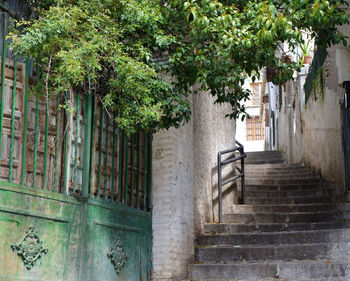 Staircase leading towards old building